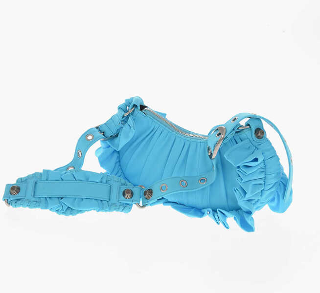 Genti de umar Balenciaga Solid Color Fabric Le Cagole Shoulder Bag With Ruffles Blue Femei (BM 19710827) 2