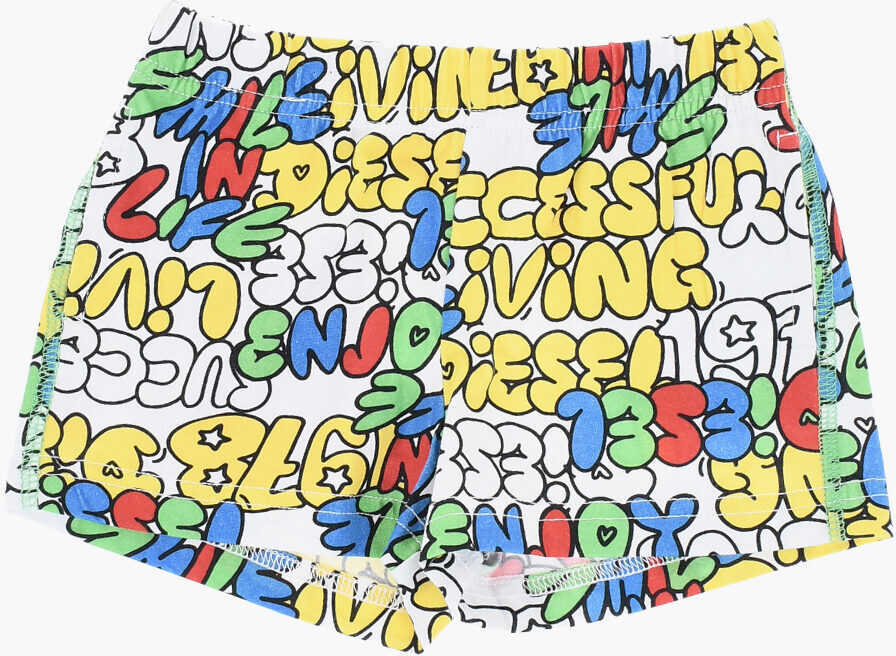 Pantaloni scurti Diesel All-Over Printed Shorts With Drawstring Waist Multicolor Baieti (BM 19710830) 1