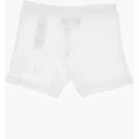 Tricouri DSQUARED2 pentru Fete - Tricouri DSQUARED2 Icon Solid-Colored T-Shirt And Shorts Set With Neon Logo White Fete (BM 19710836) - B-mall.ro