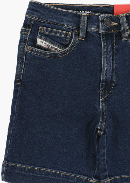 Pantaloni scurti Diesel Denim D-Macs-Sh-J Shorts With Visible Stitching Blue Fete (BM 19710932) 2
