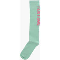 Lenjerie intima DSQUARED2 pentru Fete - Sosete DSQUARED2 Cotton Long Socks With Contrasting Logo Green Fete (BM 19710941) - B-mall.ro