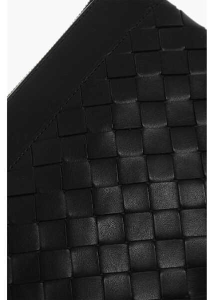 Genti de mana Bottega Veneta Braided Leather Pouch With Zip Black Barbati (BM 19710944) 4