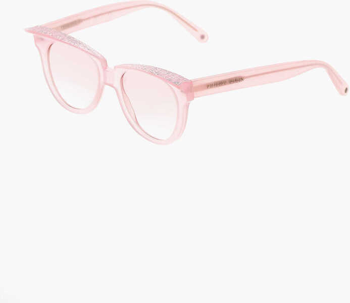 Ochelari de soare Philipp Plein Solid Color Cat-Eye Sunglasses With Glitter Details Pink Femei (BM 19710947) 2
