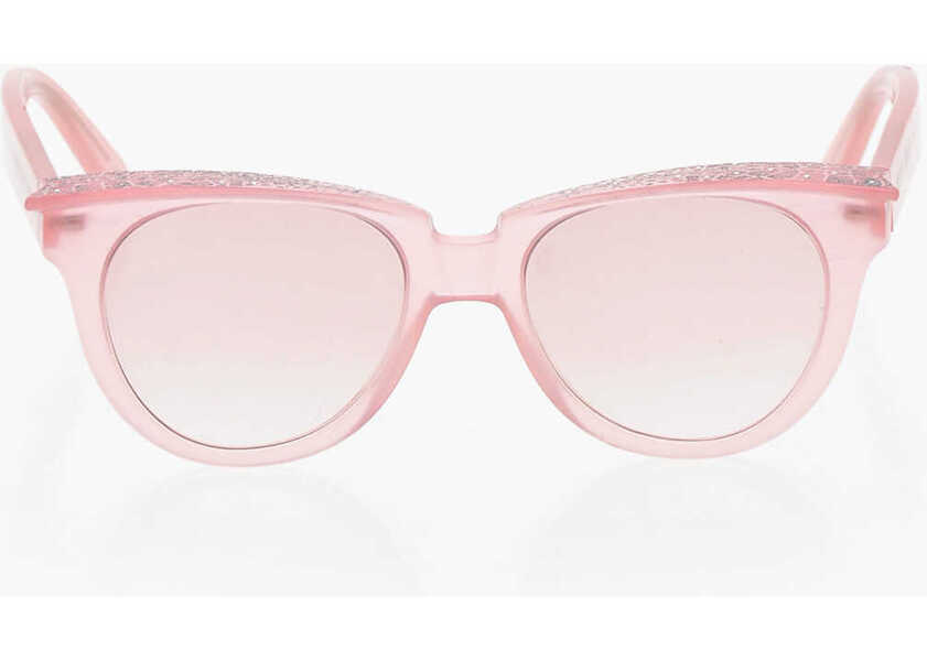 Ochelari de soare Philipp Plein Solid Color Cat-Eye Sunglasses With Glitter Details Pink Femei (BM 19710947) 1