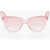 Philipp Plein Solid Color Cat-Eye Sunglasses With Glitter Details Pink