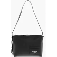 Genti de mana Textured Leather Shoulder Bag With Logoed Detail Barbati