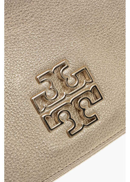 Genti tip postas Tory Burch Textured Lam Leather Crossbody Bag Gold Femei (BM 19710953) 4