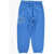 Diesel Brushed Cotton Pmarkibigoval Joggers With Embossed Monogram Blue