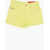 Diesel Stretch Cotton Pamlix Jjj Shorts With Elastic Waistband Yellow