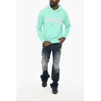 Hanorace DSQUARED2 pentru Barbati - Bluze de trening DSQUARED2 Cotton Hoodie With Frontal Logo Blue Barbati (BM 19710977) - B-mall.ro