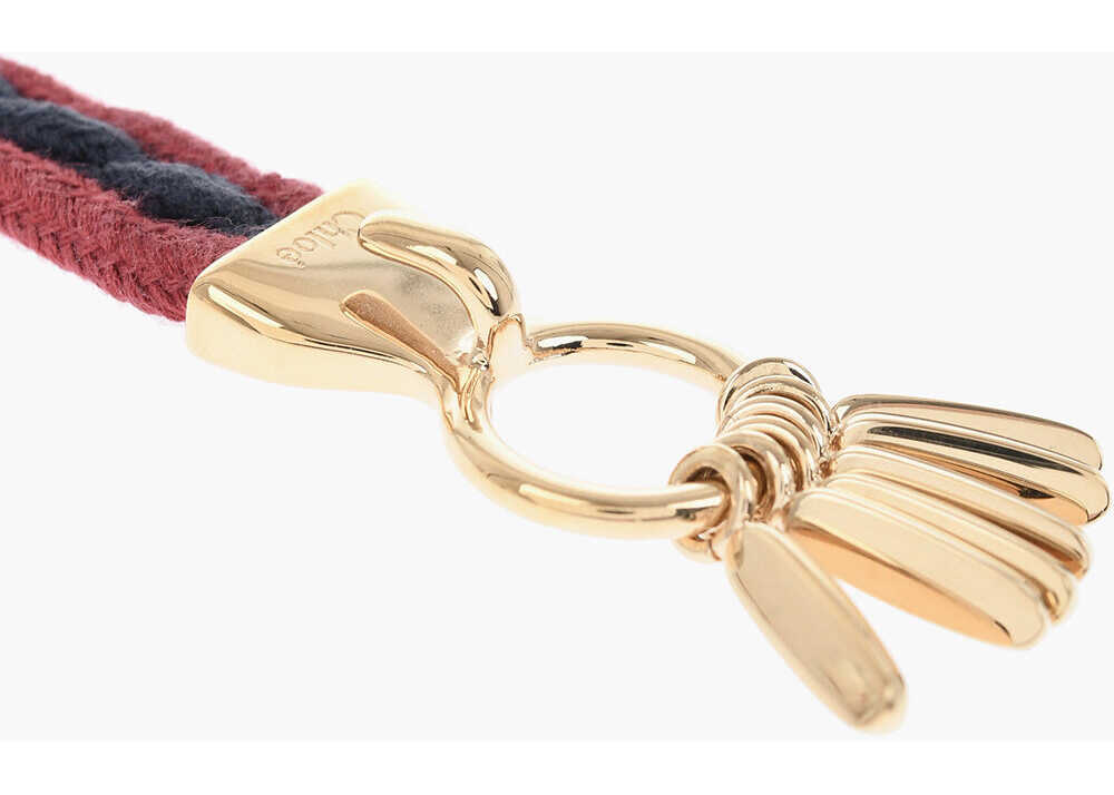 Bratari Chloe Two-Tone Rope Bracelet With Golden Metal Detail Red Femei (BM 19710980) 2