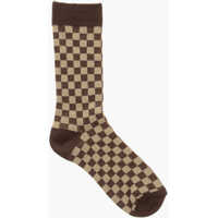 Sosete Cotton Socks With Lurex Check Pattern Femei