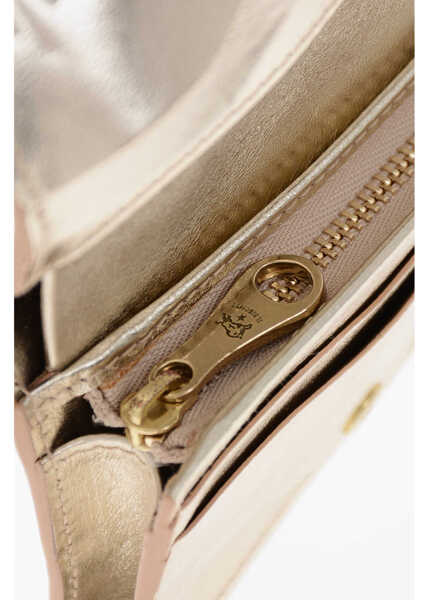 Portofele IL BISONTE Leather Golden Effect Wallet Gold Femei (BM 19710986) 4