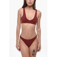 Bikini Solid Color Stretch Fabric Bikini Femei