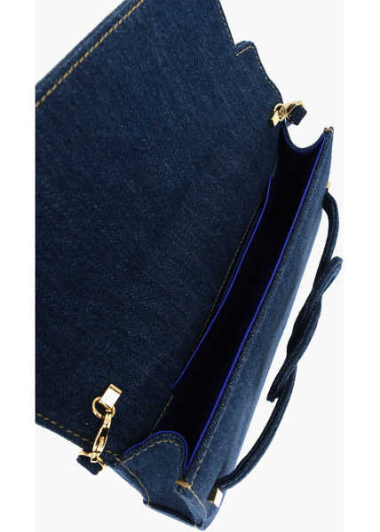 Genti de umar Amato Daniele Denim Nodo Shoulder Bag With Chain Strap Blue Femei (BM 19710998) 4