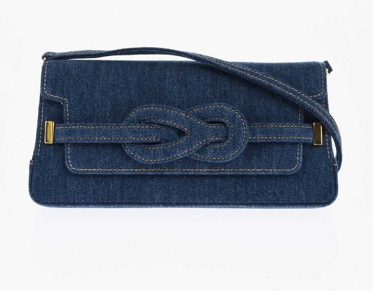 Genti de umar Amato Daniele Denim Nodo Shoulder Bag With Chain Strap Blue Femei (BM 19710998) 1