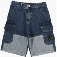 Pantaloni scurti Denim Cargo Shorts With Logoed Patch Fete