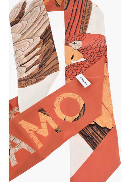 Esarfe Salvatore Ferragamo Silk Pappagallo Foulard Multicolor Femei (BM 19711007) 3