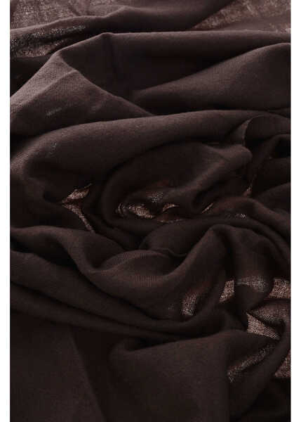 Esarfe Destin Solid Color Wool Scarf With Fringes Brown Barbati (BM 19711016) 2