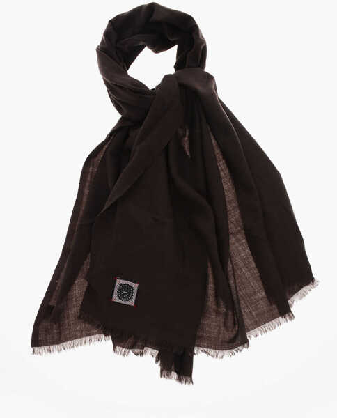 Esarfe Destin Solid Color Wool Scarf With Fringes Brown Barbati (BM 19711016) 1