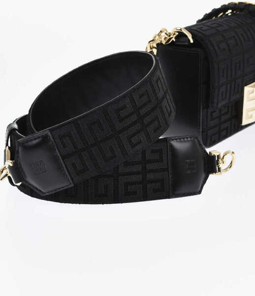 Genti de umar Givenchy All Over Monogram Cotton Mini Bag With Golden Effect Chain Black Femei (BM 19711019) 3