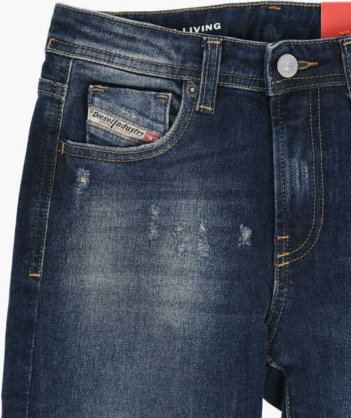 Blugi drepti Diesel Mid Waist Slim Fit 2004-J Jeans Blue Baieti (BM 19713053) 2