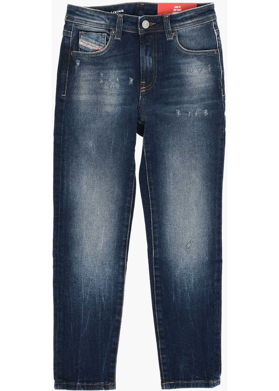 Blugi drepti Diesel Mid Waist Slim Fit 2004-J Jeans Blue Baieti (BM 19713053) 1