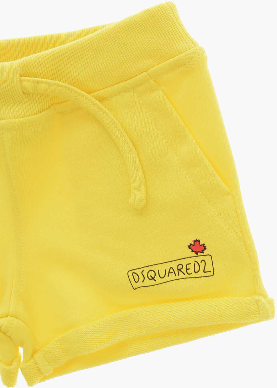 Pantaloni scurti DSQUARED2 Brushed Cotton Shorts With Cuffs Yellow Baieti (BM 19713077) 2