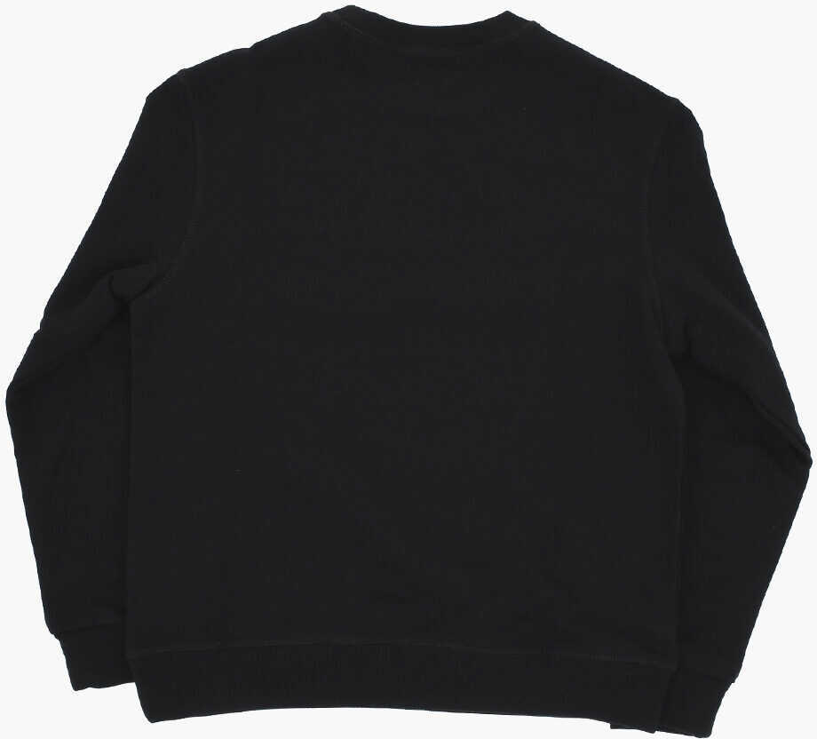 Bluze de trening DSQUARED2 Brushed Cotton Relax Crew-Neck Sweatshirt With Contrasting L Black Baieti (BM 19713080) 3
