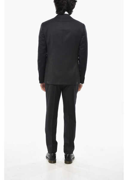 Costume CORNELIANI Cc Collection Virgin Wool 2-Buttons Suit With Belt Loops Black Barbati (BM 19713098) 4