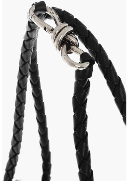 Genti de mana Bottega Veneta Braided Leather Shoulder Bag Black Barbati (BM 19713104) 4