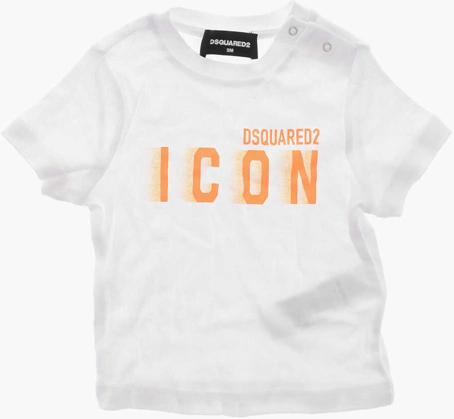 Tricouri DSQUARED2 Icon Cotton Shorts And T-Shirt Set White Baieti (BM 19713113) 2