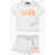 DSQUARED2 Icon Cotton Shorts And T-Shirt Set White