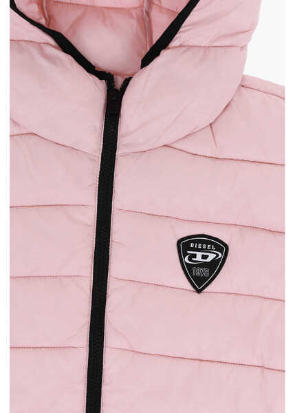 Jachete Diesel Quilted Sleeveless Maxi Jacket Pink Fete (BM 19713116) 2