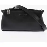 Genti de umar Textured Leather Pandora Shoulder Bag With Silver Effect Log Femei