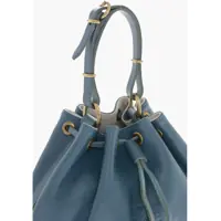 Genti de mana IL BISONTE Dama - Genti de mana IL BISONTE Textured Leather Bucket Bag With Removable Shoulder Strap Light Blue Femei (BM 19713131) - B-mall.ro