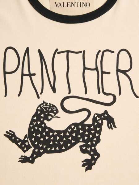 Tricouri Valentino Garavani Panther T-shirt Beige Barbati (BM 19713189) 5