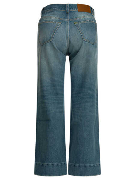 Blugi drepti Chloe Short wide leg jeans Blue Femei (BM 19713237) 2