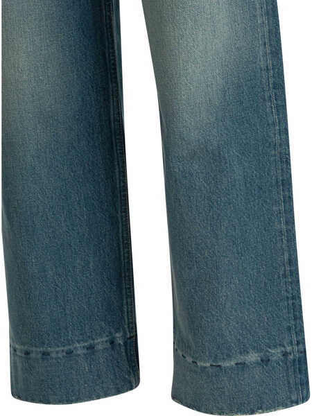 Blugi drepti Chloe Short wide leg jeans Blue Femei (BM 19713237) 4