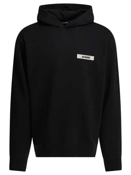 Bluze de trening JACQUEMUS Gros Grain Hoodie Black Barbati (BM 19713246) 1