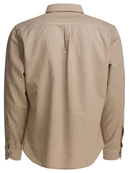 Camasi casual Tom Ford Military Linen blend shirt Beige Barbati (BM 19713252) 2