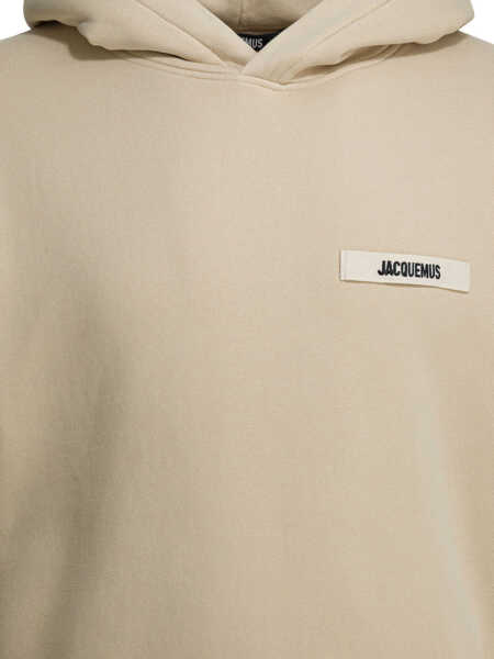 Bluze de trening JACQUEMUS Gros Grain Hoodie Beige Barbati (BM 19713255) 3