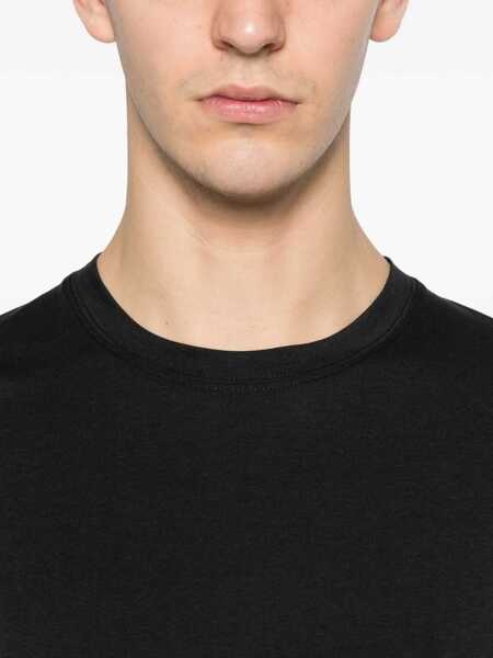 Tricouri Tom Ford Lyocell and cotton T-shirt Black Barbati (BM 19713279) 5