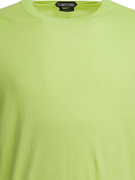 Pulovere Tom Ford Cotton crewneck sweater Green Barbati (BM 19713282) 3