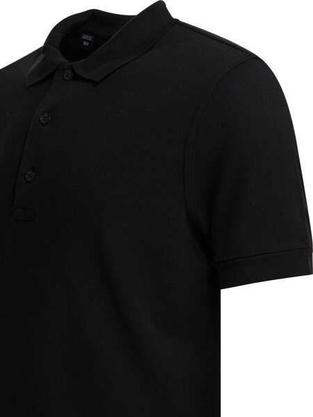 Tricouri Polo Tom Ford Lyocell pique polo shirt Black Barbati (BM 19713285) 4