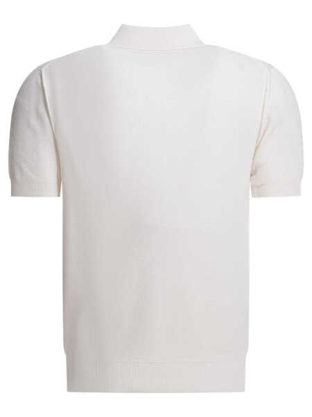 Tricouri Polo Tom Ford Silk and cotton pique polo shirt White Barbati (BM 19713288) 2