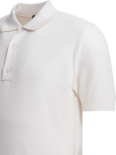 Tricouri Polo Tom Ford Silk and cotton pique polo shirt White Barbati (BM 19713288) 4