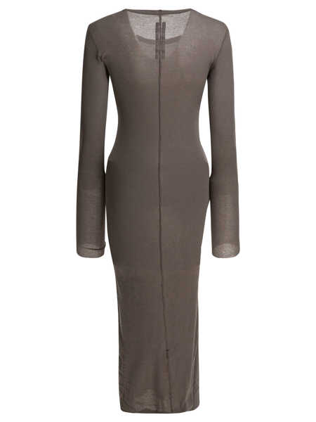 Rochii elegante Rick Owens Cotton midi dress Brown Femei (BM 19713318) 2