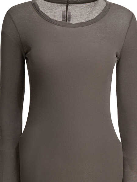 Rochii elegante Rick Owens Cotton midi dress Brown Femei (BM 19713318) 3