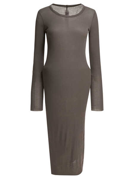 Rochii elegante Rick Owens Cotton midi dress Brown Femei (BM 19713318) 1